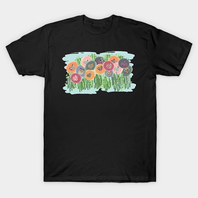 Dandy Poppies T-Shirt by BrushingBlu-LTD
